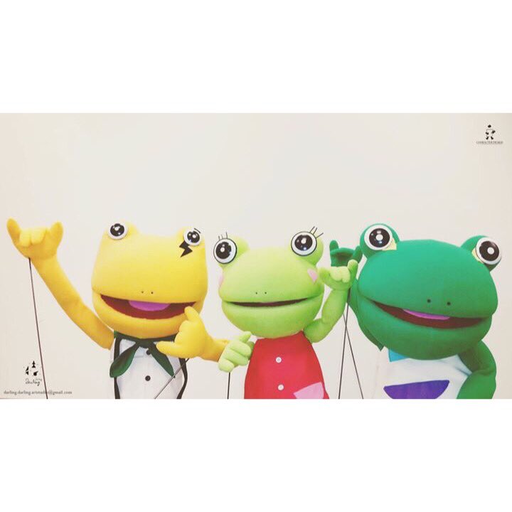 WeidaLin's tweet image. Hand poppet design for Taiwan's Tv show -三立電視台-三立台灣台-魔法列車DO RE MI 
#illustration #illustrator #tvshow #poppet #design #taiwan #dall #frog
