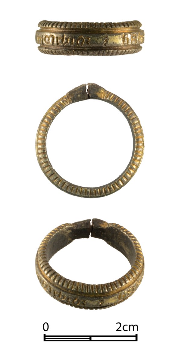 Some #MondayMotivation with a #medieval silver gilt 'faith' ring from Pembrokeshire recently acquired by <a href="/TenbyMuseum/">Tenby Museum and Art 💙</a> via our project.