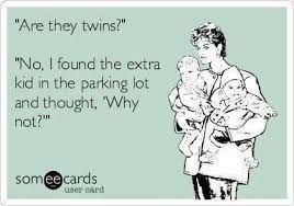 childfescapes's tweet image. Why not indeed! #twins #sillyquestions #parenting
