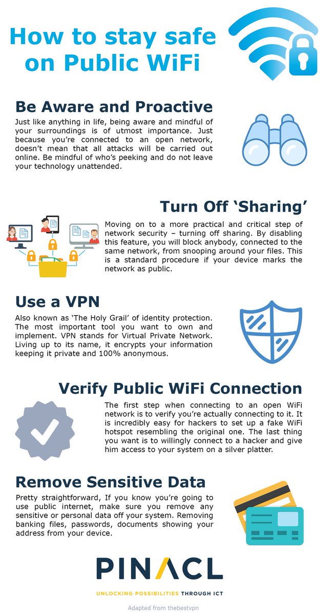 CityConnectYork's tweet photo. Here are some great tips for staying safe when out and about using Free WiFi.
City Connect WiFi is accredited by the Friendly WiFi. https://t.co/z3hORBdyxV