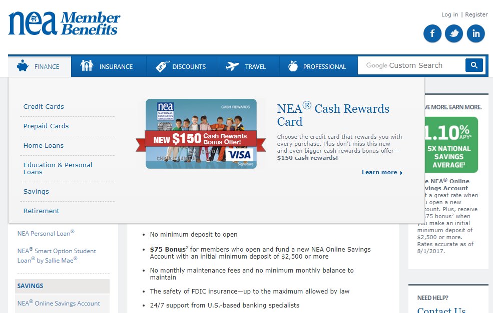 devurweb's tweet image. $75 #Bonus for members who open and fund a new NEA #Online Savings Account with initial minimum #deposit or more 👉 goo.gl/uvBL32