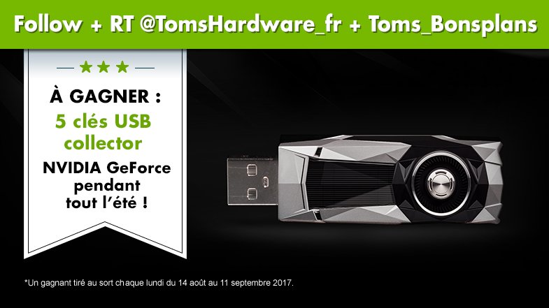 TomsHardware_Fr's tweet image. #CONCOURS 💣
Chaque lundi, 1 clé USB 3.0 @NVIDIAGeForceFR 64Go à gagner! Pour jouer:
👉Suivez @TomsHardware_Fr + @Toms_BonsPlans
👉RT ce tweet