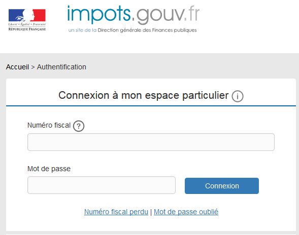 mot de passe oiblie impot
