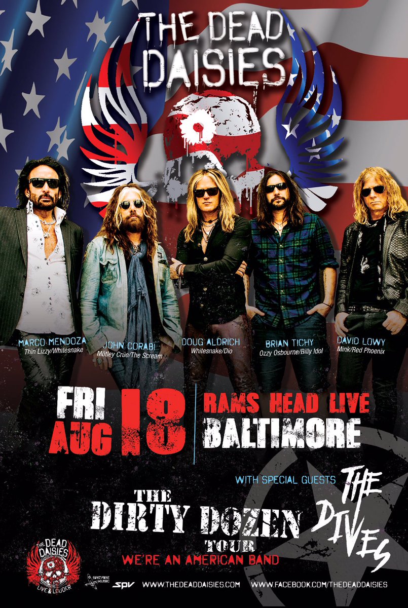 Spacegroover's tweet image. @BaltimoreRNROLL Don't miss this one! The Dead Daisies are bringing back rock to Baltimore 🎸🤘