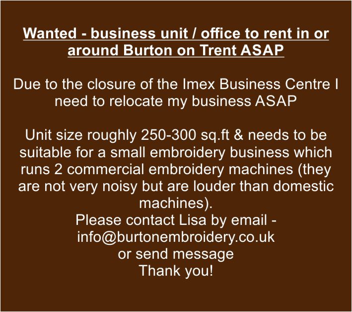 burtonembroider's tweet photo. Any help appreciated thank you :) #burtonontrent #burtonoffices #burtonbusinessparks https://t.co/ShlCBE2HX1