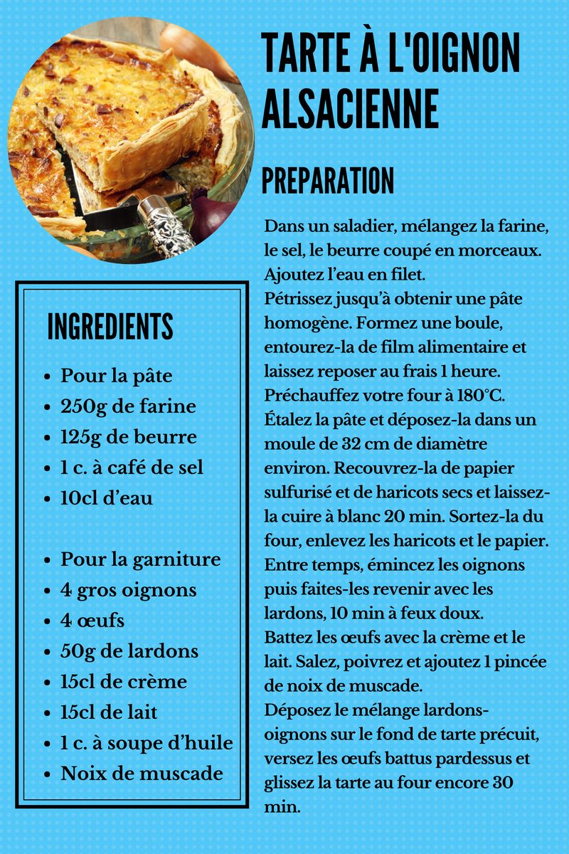 #Recette: la tarte à l'oignon à l'alsacienne ravira vos amis et votre famille ! #alsace #terroir #cuisine #faitmaison #chef #cook