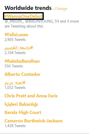 ONGHOUSE's tweet image. #WannaOneDebut ขึ้นเทรนด์ อันดับ 1 ของโลกแล้วค่ะทุกโค้นนนนนน !!! 😭😭🎊🎊🎊🎉🎉🎉 ยินดีด้วยนะหนุ่มๆ ทำสำเร็จแล้วนะ #WANNAONE️