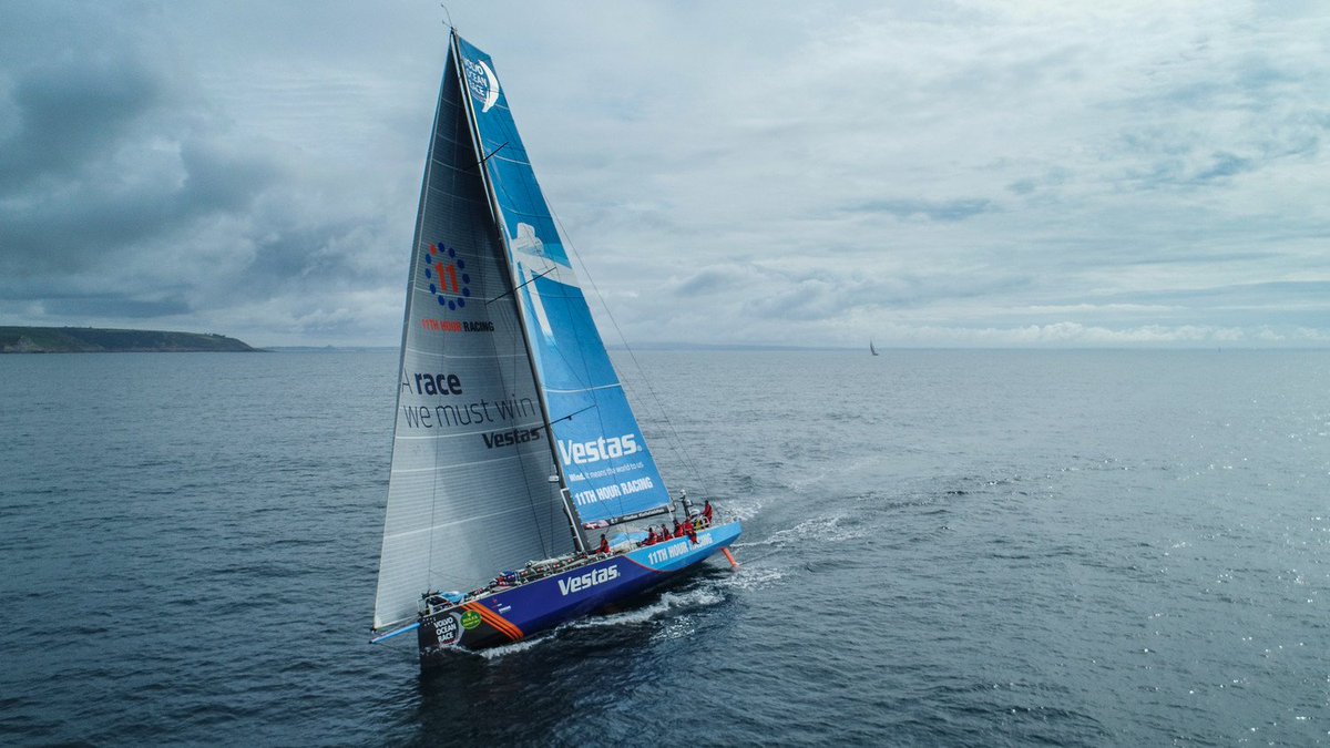 theoceanrace's tweet photo. What a view to wake up to! 😍 Epic drone shots of @Vestas11thHour in the Channel this morning! 🙌 #LegZero

📸 Martin Keruzoré/#volvooceanrace https://t.co/ps7PmrxbdX