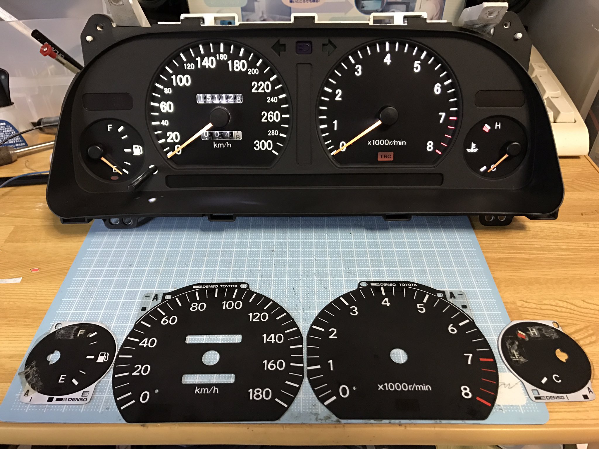 トヨタ マークII チェイサー クレスタJZX90TRD フルスケールメーター トヨタ マークII チェイサー クレスタJZX90TRD フルスケールメーター