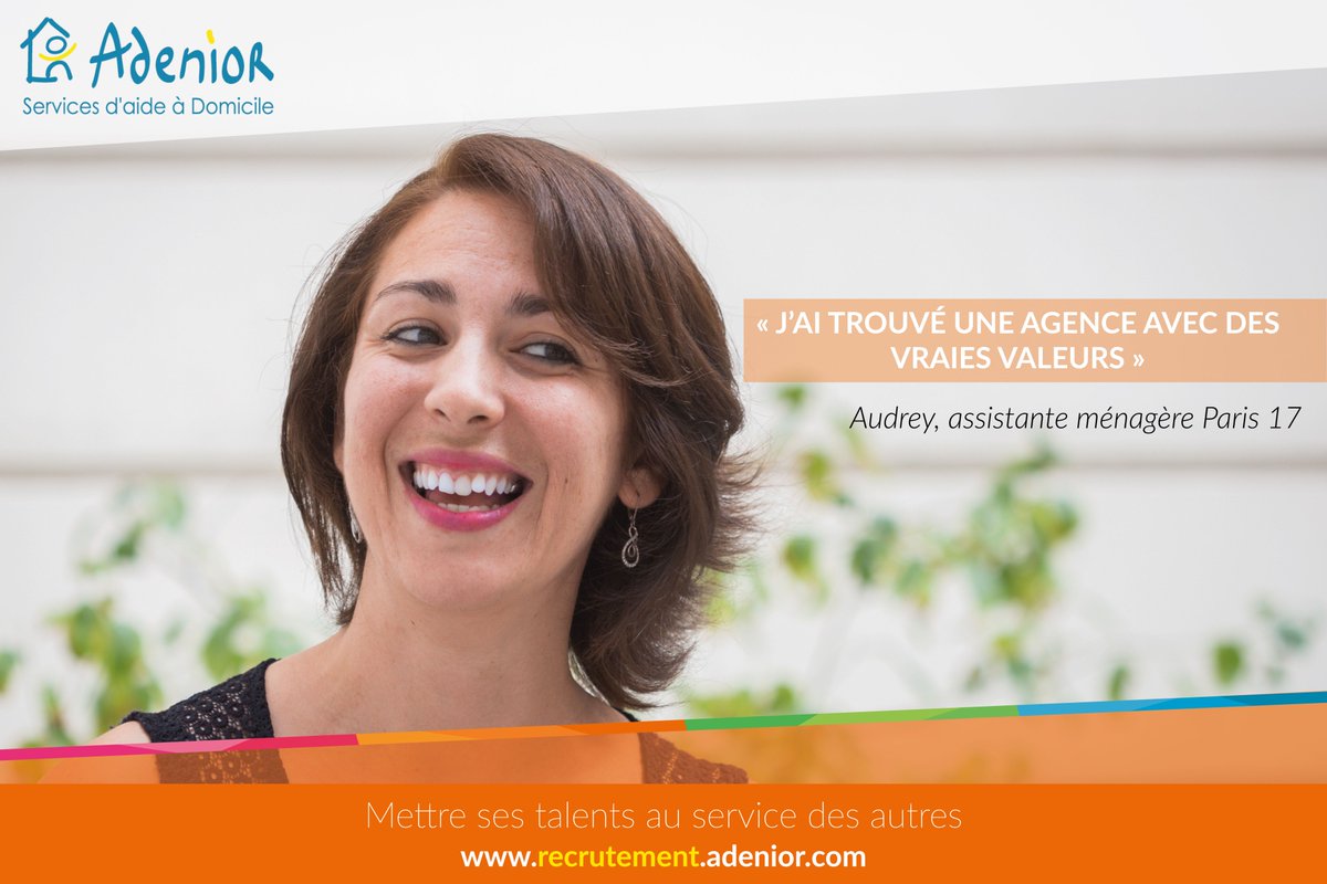 ADENIORJOB's tweet photo. Faites comme Audrey, rejoignez-nous. https://t.co/lEZzAg5xcl
#ADENIOR #Recrutement #offresemploi #CDI https://t.co/i7sYhIorAn