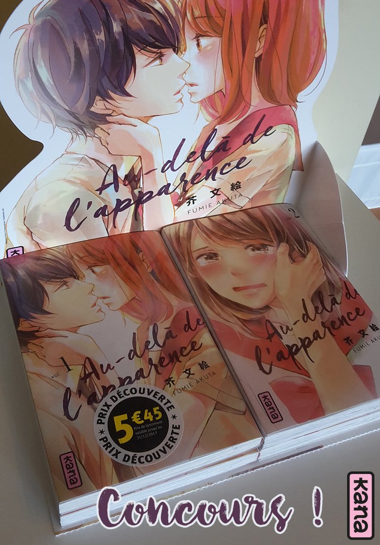 EditionsKana's tweet photo. #Concours "Au-delà de l'apparence" ! L'auteure est ravie de voir son manga publié en France a préparé 3 tomes  dédicacés ! RT + Follow https://t.co/wgYtVgY2sb