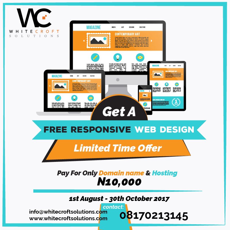 whitecroftsol's tweet image. Let&apos;s build a website for your business free of charge. Contact us for more info #WebsiteForFree #whitecroftsolutions