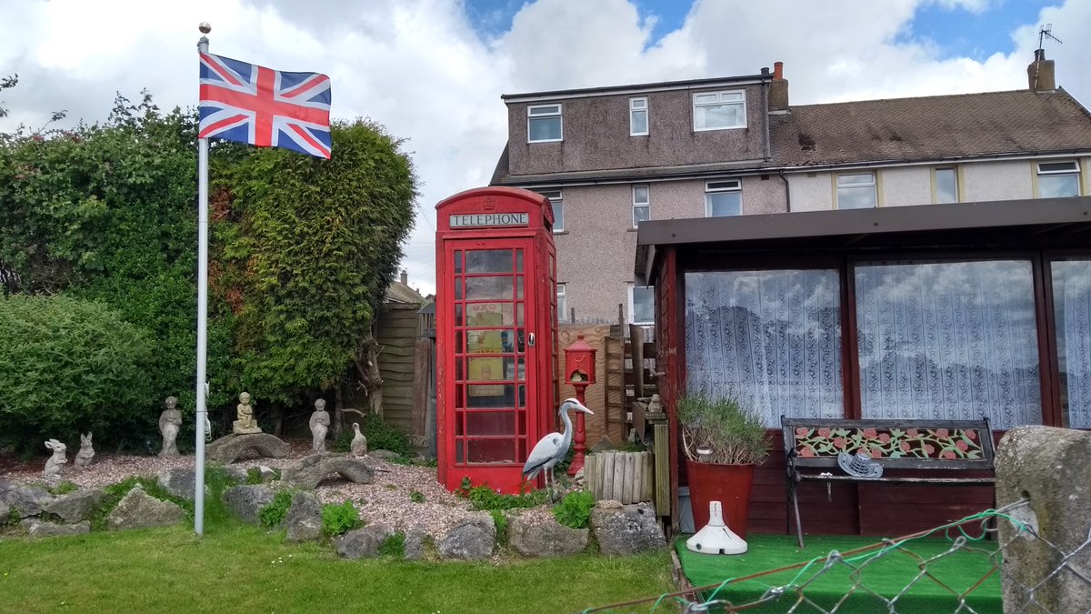 So British it hurts... a patriotic display at a house in Lancaster