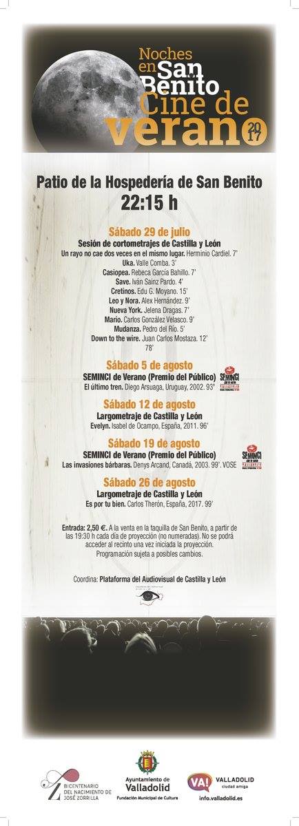 ¿Sabes que también hay #cinedeverano con <a href="/SEMINCI/">SEMINCI | Festival de Cine</a> ? El día 12 el largo de #CastillayLeón de <a href="/IsabeldeO/">Isabel de Ocampo</a> se proyecta en #SanBenito #62seminci