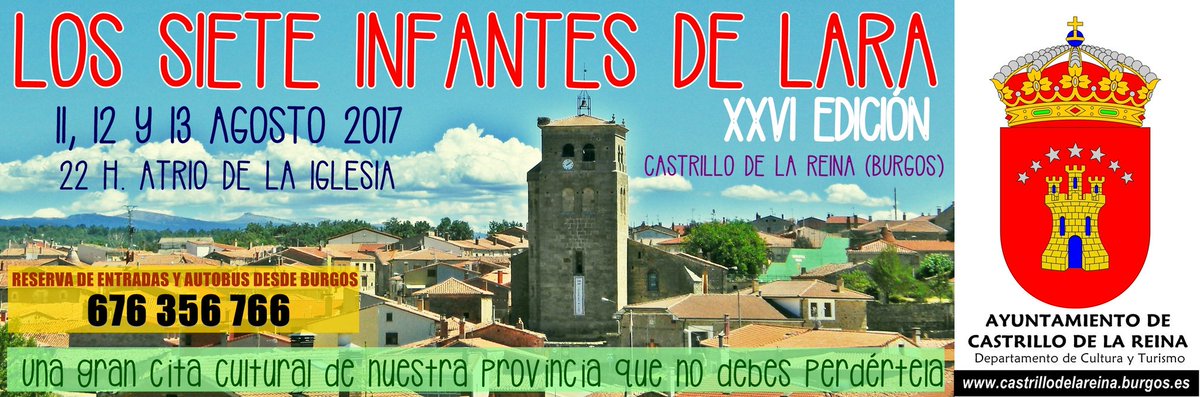 📣📣Todo preparado para la XXVI edición de Los Siete Infantes de Lara de #castrillodelareina #burgos
11, 12 y 13 de agosto 🎭🎭🎭