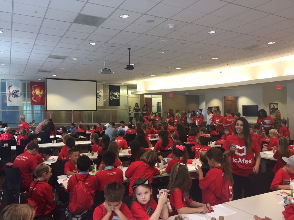 Great to see all our future leaders today <a href="/McAfee/">McAfee</a> #LifeAtMcAfee #KidsAtWorkDay Thanks to all the volunteers!
