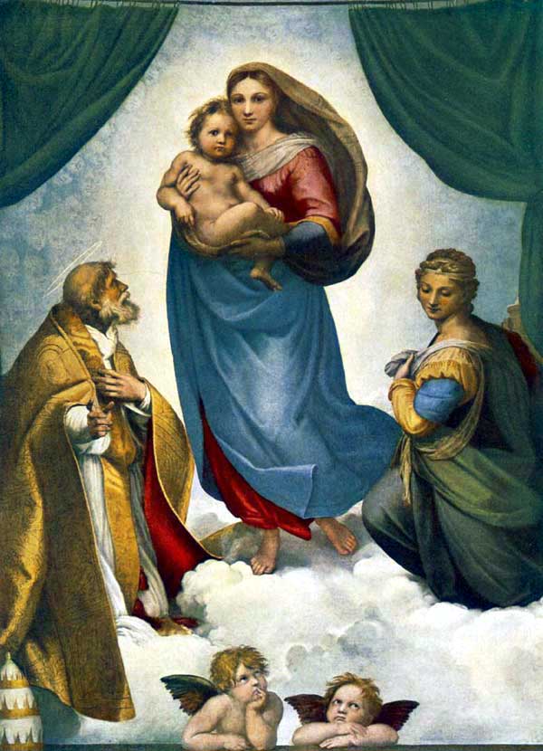 religious_bot's tweet photo. 『システィーナの聖母』1513-1514年 ラファエロ・サンティ Sistine Madonna, Raphael https://t.co/gjahzDOgaw
