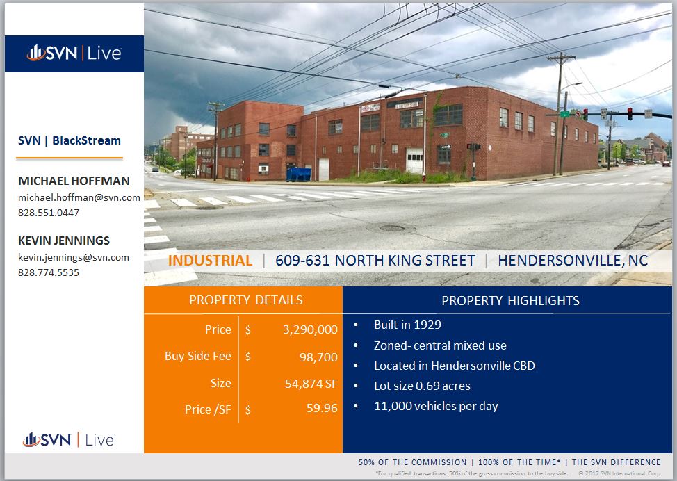 SVNic's tweet image. #CRE industrial property for sale in Hendersonville, NC #SVNBlackStream #SVN #SVNLive bit.ly/2ui5Ip5