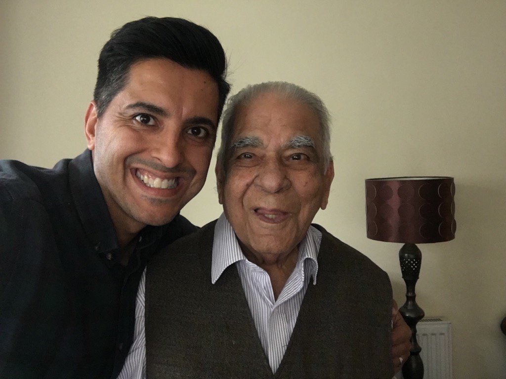 _manishbhasin's tweet photo. Happy 97th birthday to my biggest inspiration, Grandad Bhasin (aka 'Daddyji'). Been through it all &amp; still smiling x https://t.co/m1fElTfOrP