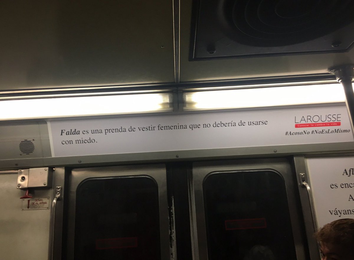 copano's tweet photo. Espectacular la campaña de Larousse (¡los diccionarios!) en Mexico, contra el acoso #AcosoNo #NoEsLoMismo https://t.co/9JwYqnw7TV