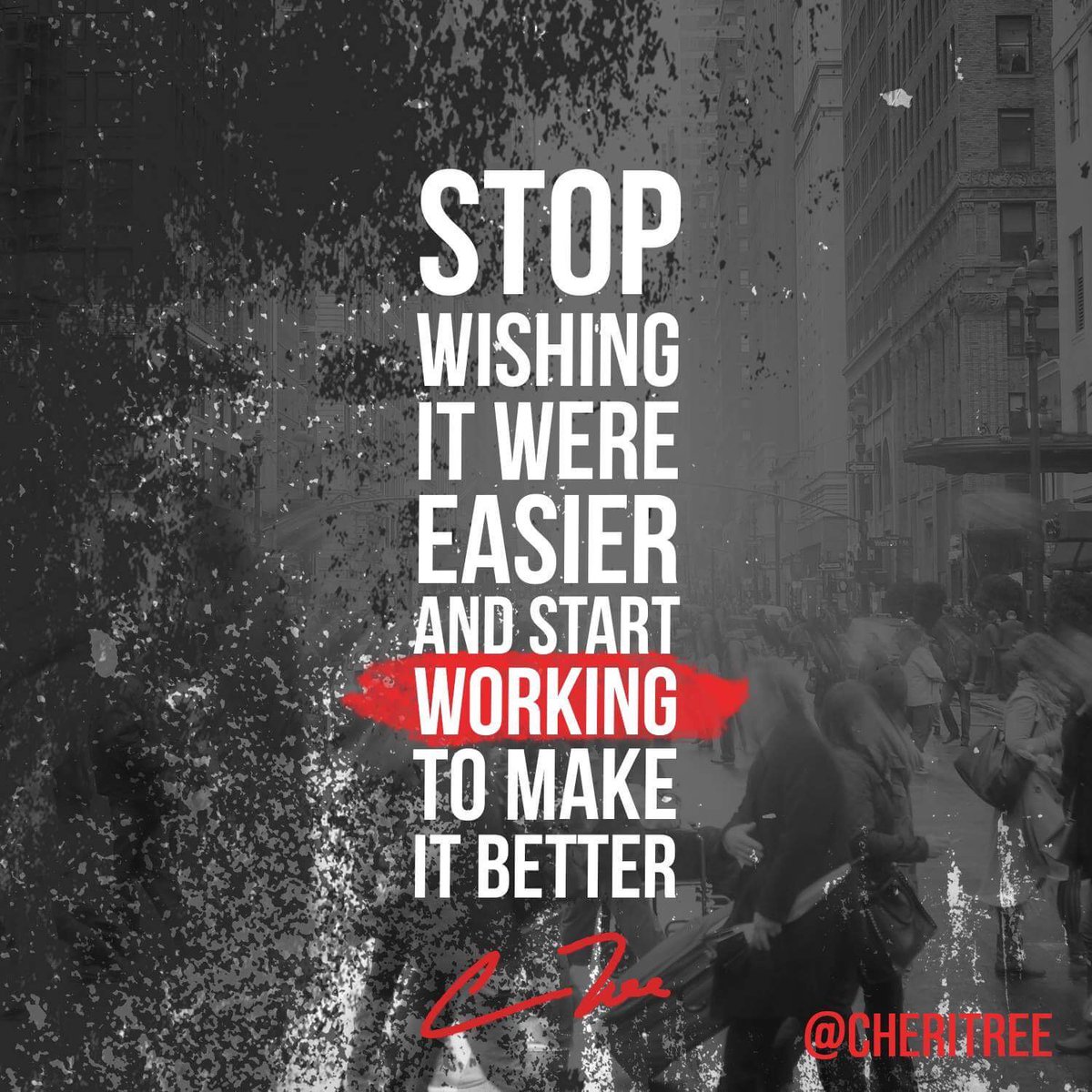 CheriTree's tweet image. Success comes to those who do the work! #MondayMotivation