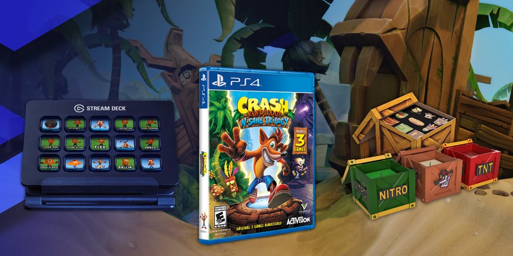 elgato's tweet photo. Together with @crashbandicoot we're giving away a Stream Deck, N. Sane Trilogy copies + Crash swag! 

Enter here ➡️ https://t.co/ZFvRs48Ng6 https://t.co/pluqKBJSWm