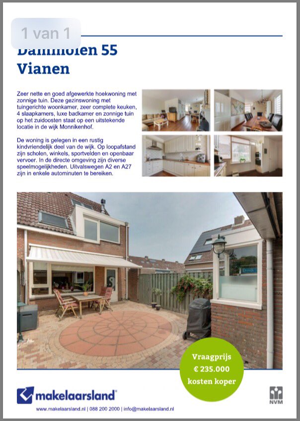 alsa55's tweet photo. Nieuw in de verkoop #makelaarsland #makelaar #vianen #utrecht https://t.co/JIv324JZMw https://t.co/nfIRZX2pf2