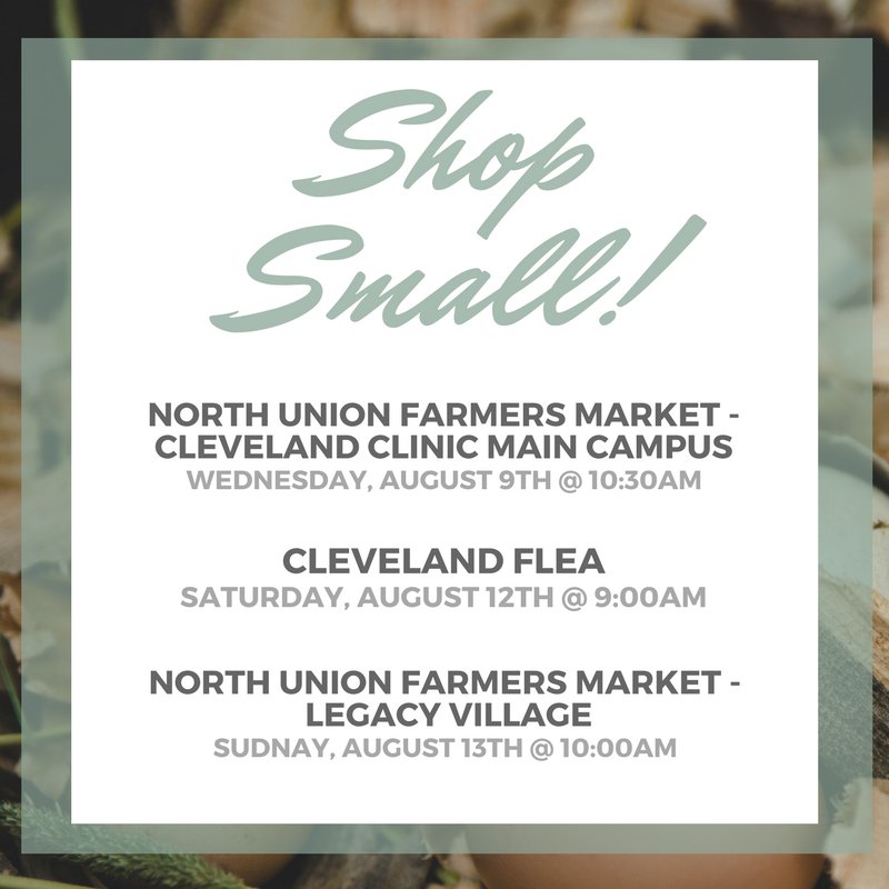 FreeRangeSkin's tweet photo. Shop Small! FreeRange Skincare will be at 3 events this week, so come and try out products out! #shopsmall #frscevents #NUFM #cleflea https://t.co/e7s1aYRrPq