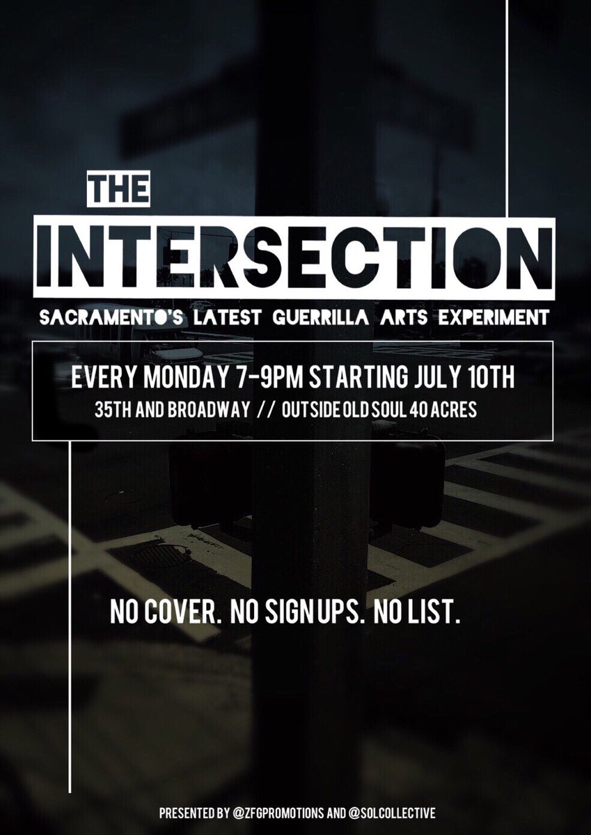 Tonight in Sacramento. Guerrilla art at its finest. Come be a part. Free. 35th and Broadway. On the corner. PLEASE RT.