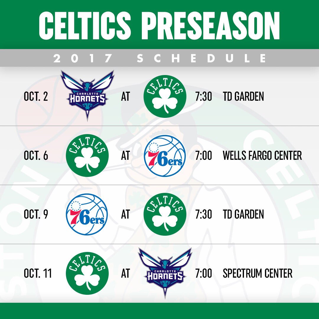 celtics's tweet photo. Who's ready for preseason? #IsItOctoberYet https://t.co/SojgGgIV90