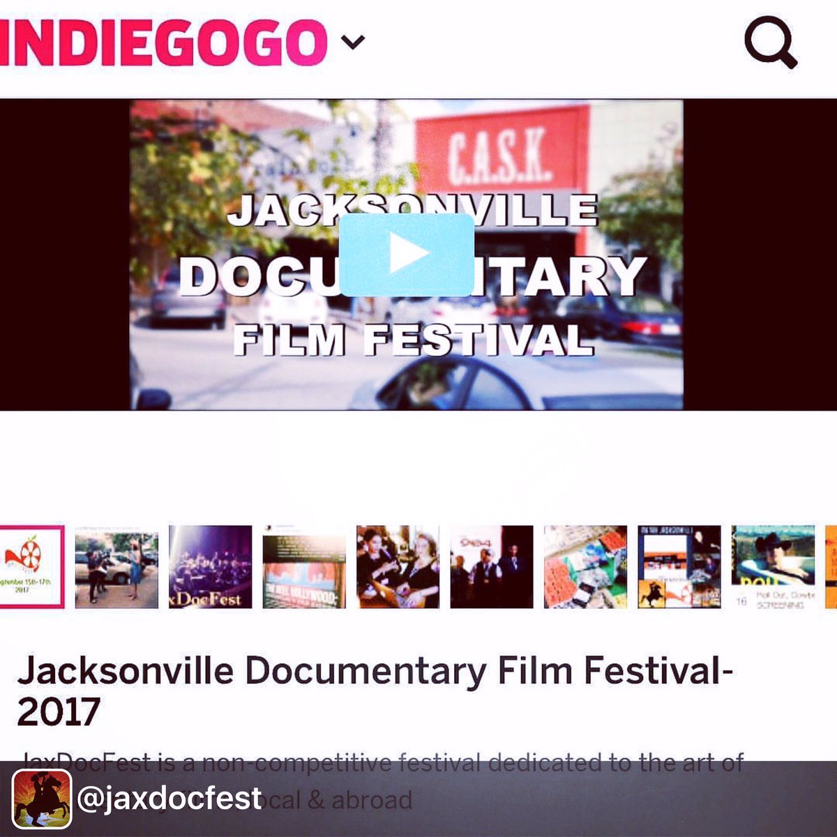 Help make it happen for @jaxdocfest 2017 (9/15-17) <a href="/Indiegogo/">Indiegogo💡</a> #crowdfunding #film #filminFL igg.me/p/jacksonville…