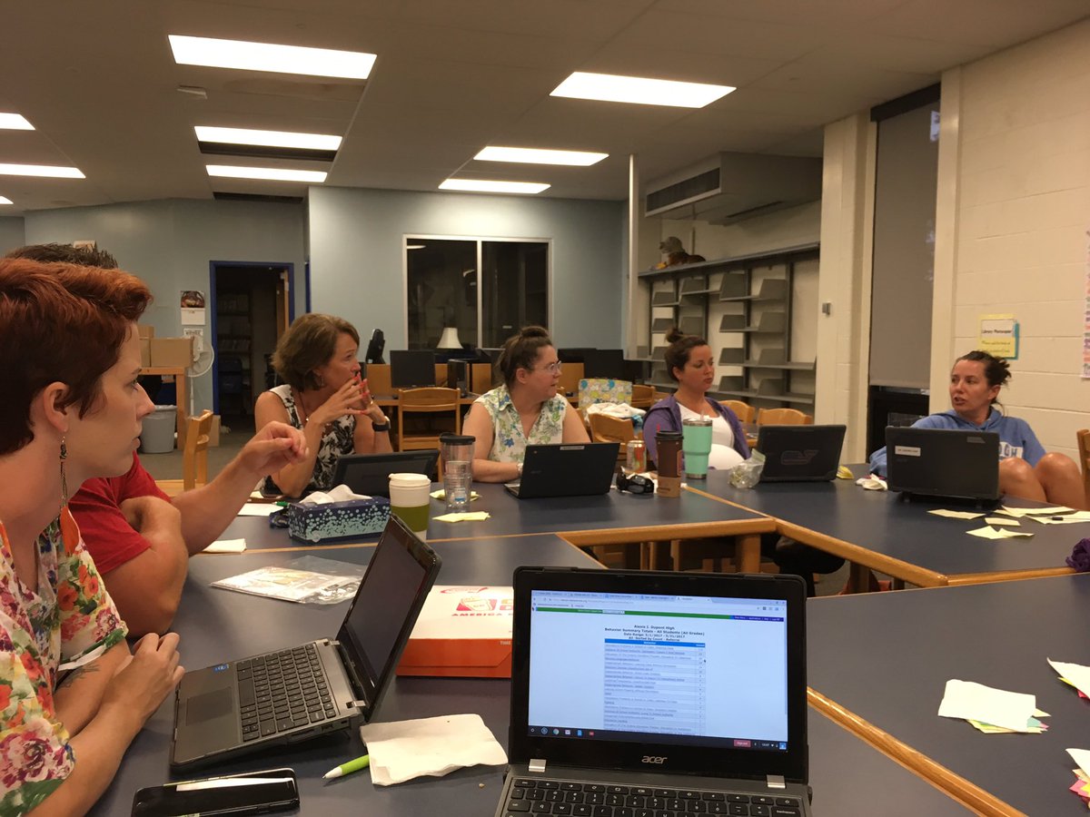 CresciMarty's tweet photo. #flatmarty and #AIHSdatawise committee identifying impt school data for upcoming school year #AIHStigerpride @LeeIRaymond @teamredclay https://t.co/YlFWOcJixV