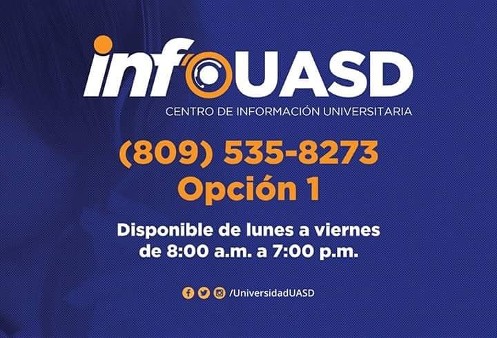 drauasd's tweet photo. #UASDiano
Ya está disponible el Centro de la Información Universitaria #InfoUASD.
¡Comunícate para asistencia personalizada! @Anitzag https://t.co/5BnbtyAq6x
