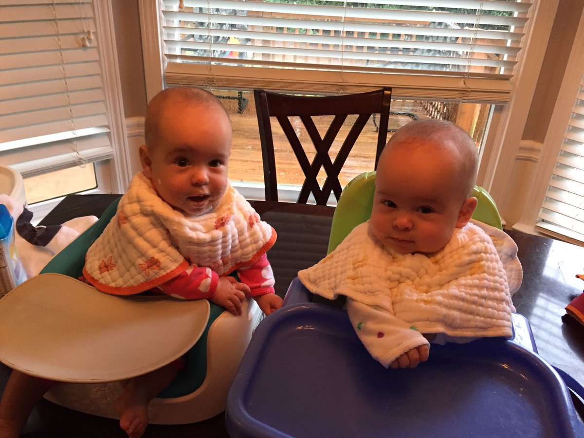 SoSoSteph1's tweet photo. Twin's first breakfast! Cereal! Yummmmm #twinning #twinlife #doublethefun #threeundertwo https://t.co/5cNx9BaKY2