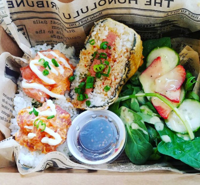 NachoAvgTaco's tweet photo. We have a Hawaiian street food staple this week! If you've never tried Musubi, now's the time to find out what you've been missing 😍 https://t.co/JAgMsOIz0c