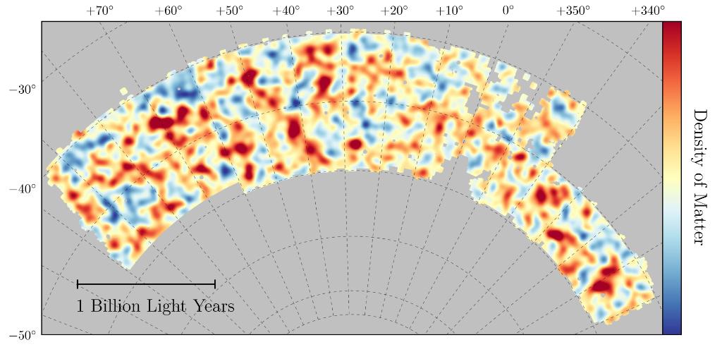 NASA's tweet photo. What is our universe composed of, &amp; has it changed over time? We have new insights thanks to the Dark Energy Survey: https://t.co/zhiWDHnnZp https://t.co/ltWHX1dsQv