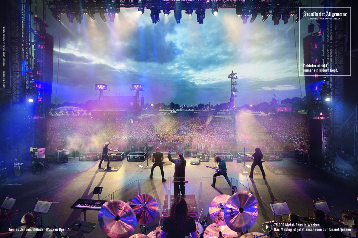 scholzfriends's tweet photo. Während 75.000 Fans in #Wacken zur Musik der Heavy Metal Band Accept feierten, entstand das neue F.A.Z.-Motiv: https://t.co/wsGQTB7OpQ https://t.co/AmXcMfharf