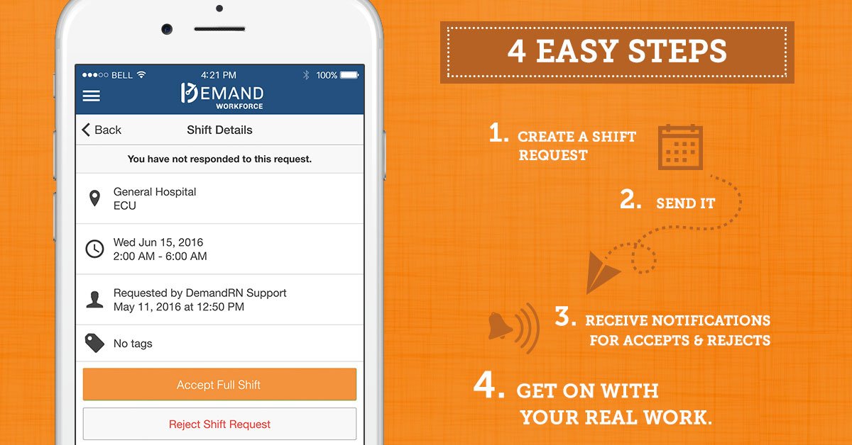 DemandWrkfrce's tweet photo. Four simple steps will revolutionize how you schedule shifts. https://t.co/3gRwljatFQ https://t.co/sz3pwN5H30