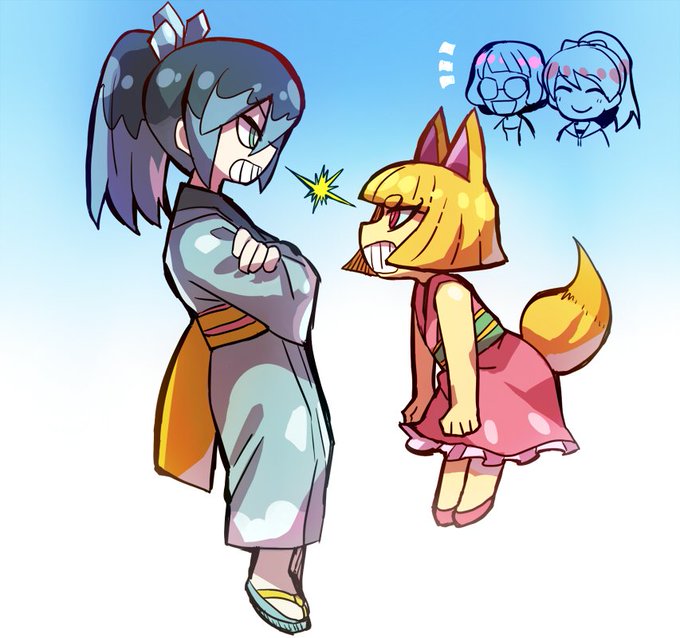 コンたんのtwitterイラスト検索結果 古い順