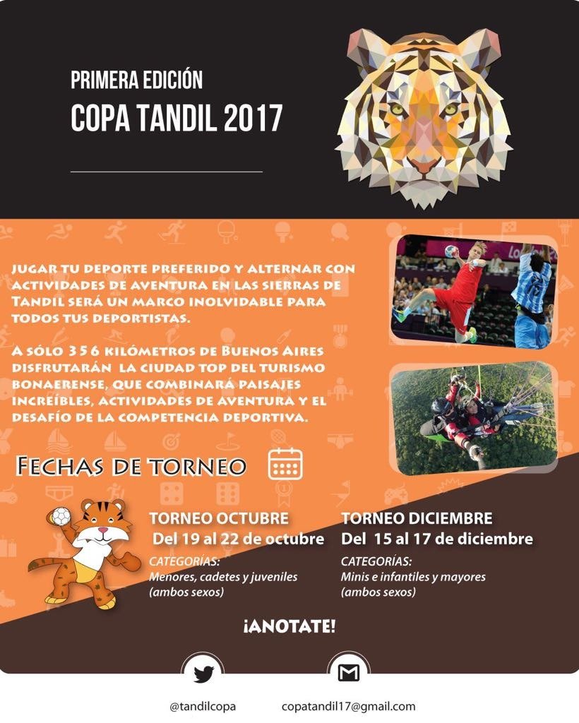 Cada vez falta menos.
No te quedes afuera.
HANDBALL y AVENTURA.
Todo junto en un lugar.
#LaCopaTandil.
