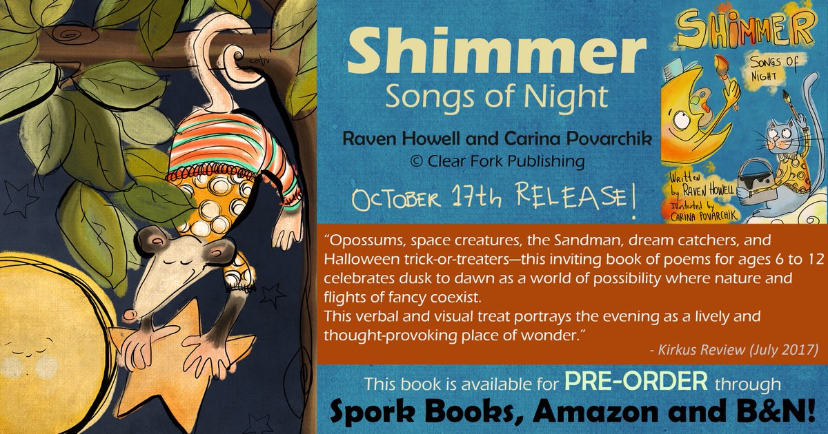 atpearthkeeper's tweet photo. Shimmer, Songs of Night- upcoming picture book's ad in Kid Lit magazine! @CallieMetler @by_catru #spork #poetry #childrensbook #kidlitmag https://t.co/sWmKGaG0FG