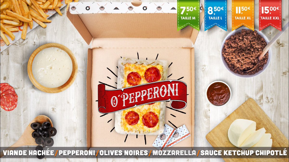 OtacosNanterre's tweet photo. 🎁RT &amp; LIKE @OtacosNanterre et tente de remporter le O'Pepperoni 🌯🍕🧀#editionlimite #aout #cadeau https://t.co/VJJQBHRZ85