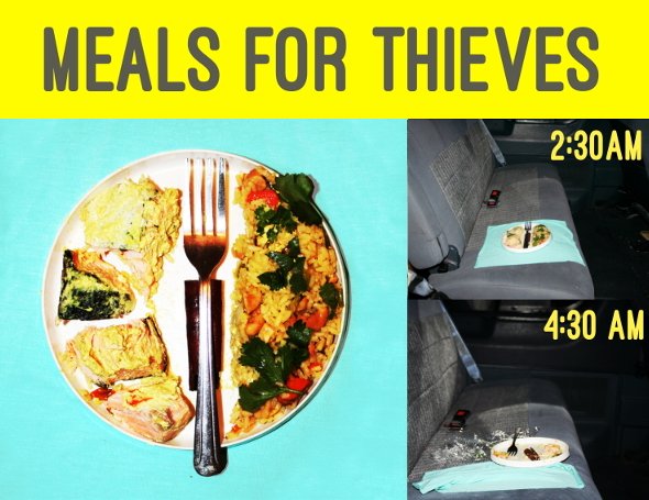 boingboingfeed's tweet photo. Artist secretly shares 'Meals For Thieves' https://t.co/dKXjcHo4I2 https://t.co/EfBobwgbxE