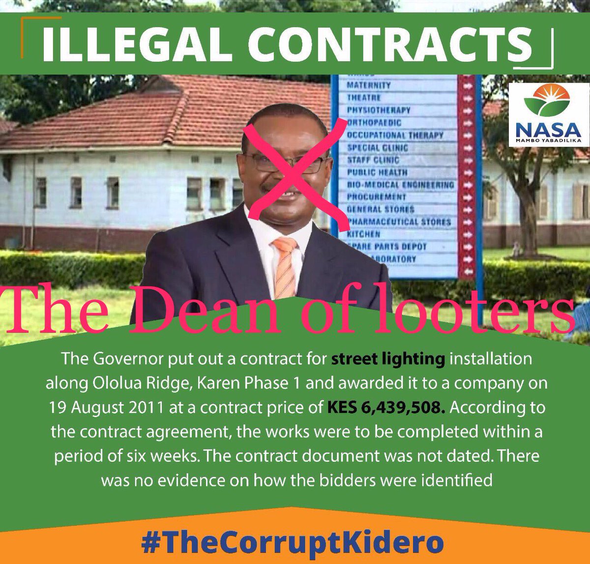 TeamMiguna's tweet photo. #NotWithMyVote will the most corrupt governor Kidero get a chance to bankrupt Nairobi. I support #IntegrityTeam #IVoteForMiguna #Ballot2017 https://t.co/8kdUoBrJwD