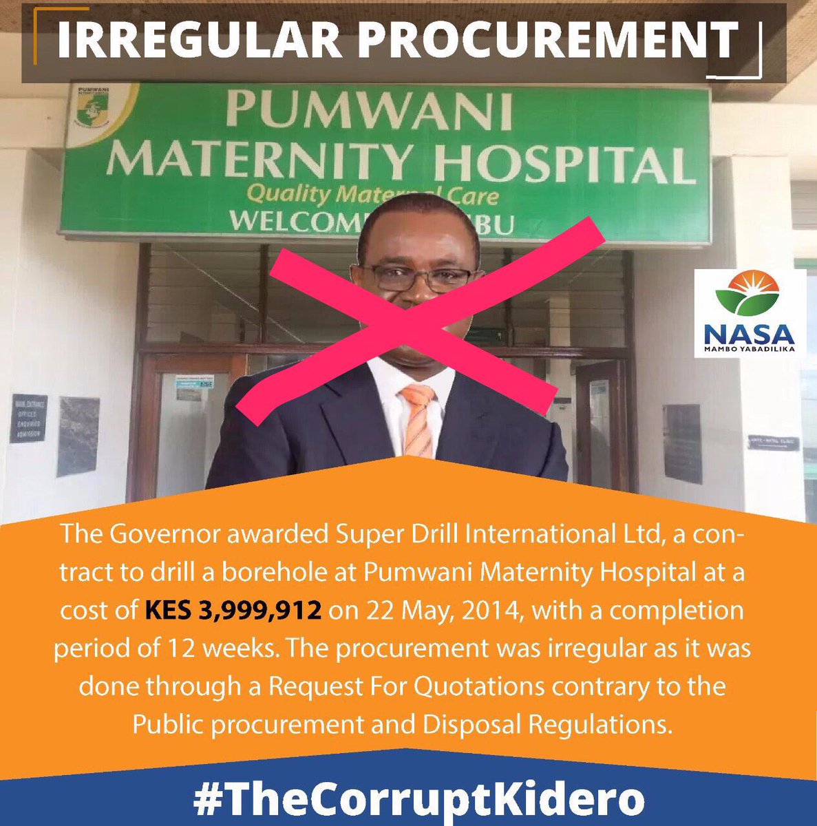 TeamMiguna's tweet photo. #NotWithMyVote will the most corrupt governor Kidero get a chance to bankrupt Nairobi. I support #IntegrityTeam #IVoteForMiguna #Ballot2017 https://t.co/8kdUoBrJwD