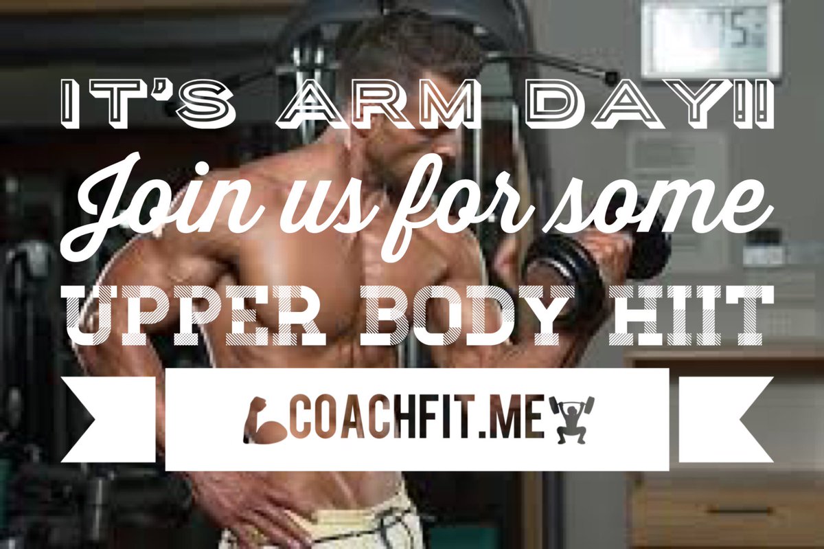 Coachfitme2's tweet photo. Join us at 9:15 this morning for upper body HiiT!!! See you soon!! https://t.co/IxJhKlS2Xx