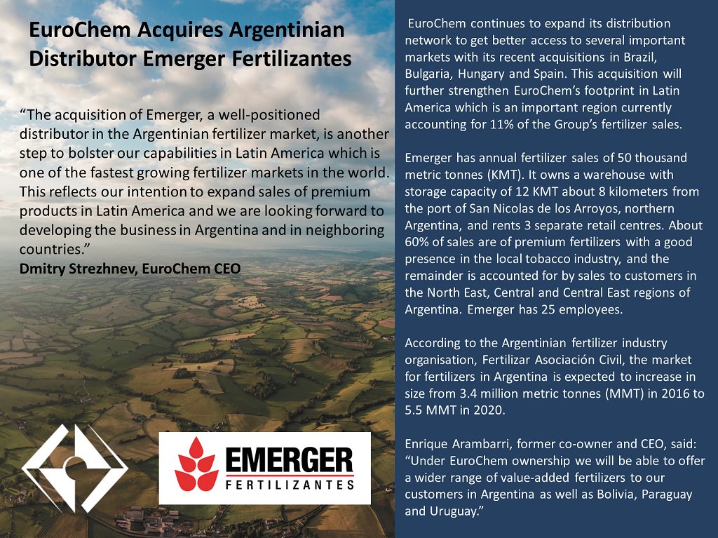 EuroChemGroup's tweet photo. Another step in one of the world's fastest growing #fertilizer markets #EuroChem #EmergerFertilizantes #keytogrowth #creatingaglobalchampion https://t.co/yRJQKuz3Nr