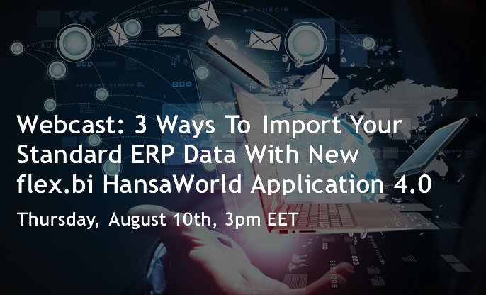 flex_bi's tweet photo. Join us on Thursday for a short webinar how to connect your data with our new flex.bi HansaWorld app 4.0 in 3 ways. https://t.co/F5AtvekVAX https://t.co/JavU1GXrhY