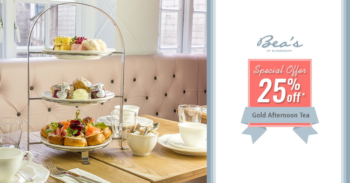 Start the week right. Celebrate #AfternoonTeaMonth by making the most of our offer - 25% off Gold Afternoon Tea! ow.ly/QiQI30e8tHv
