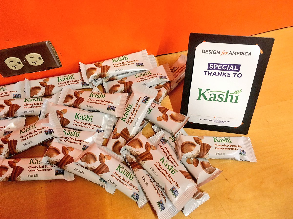 design4america's tweet photo. Thanks @KashiFoods for keeping the energy ip as we head into the last day of #DFALS17! https://t.co/q2ncXmfxki
